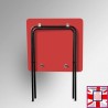 Coloured Foldable Exam Desk - Folding Square Table (Colours:  red) for sale online in UK