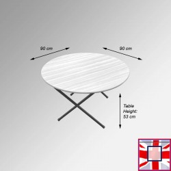 Round Folding Kids Table - Children's Play School Furniture (Ages 3 to 9 Years)