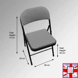 Folding Exam Desk & Padded Chair Set - Beechwood Table with Black Or Blue Foldaway Seat