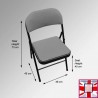Folding Exam Desk & Padded Chair Set - Beechwood Table with Black Or Blue Foldaway Seat