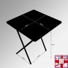 Folding Exam Desk & Padded Chair Set - Beechwood Table with Black Or Blue Foldaway Seat