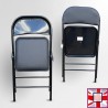 Folding Exam Desk & Leather Chair Set - Beechwood Table with Black Faux Leather Foldaway Seat for sale online in UK