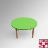 Kids Round Coloured Table - Children's Preschool Desk ( Lime)
