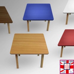 Kids Coloured Wood Table - Children's Desk for Learning & Playtime (Red, White, Blue, Walnut, Beechwood)