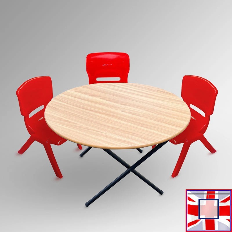Round Folding Kids Table & Party Chairs Set - Children's Activity Furniture