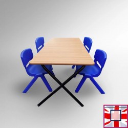 Long Folding Kids Table & Party Chairs Set - Children's Activity Furniture for sale online in UK