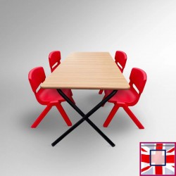 Long Folding Kids Table & Party Chairs Set - Children's Activity Furniture for sale online in UK
