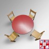Round Kids Table & Wood Chairs Set - Children's Activity Furniture (red) for sale online in UK