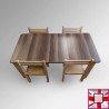 Kids Activity Table & Wood Chairs Set - Children's School Furniture (Red, Lime, Dark Oak, Beechwood)  for sale online in UK