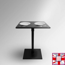 Small Stone Bistro Table, 60cm - Square Granite Tabletop (Seats 2 People) for sale online in UK