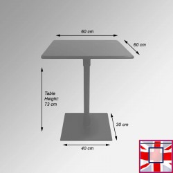 Small Stone Bistro Table, 60cm - Square Granite Tabletop (Seats 2 People) for sale online in UK