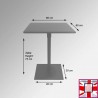 Small Stone Bistro Table, 60cm - Square Granite Tabletop (Seats 2 People) for sale online in UK
