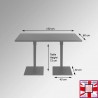 Large Stone Bistro Table, 120cm - Rectangular Granite Tabletop (Seats 4 People) for sale online in UK