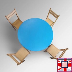 Round Kids Table & Wood Chairs Set - Children's Activity Furniture (Red, Blue, Lime, Beechwood) for sale online in UK