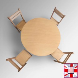 Round Kids Table & Wood Chairs Set - Children's Activity Furniture (Red, Blue, Lime, Beechwood) for sale online in UK