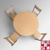 Round Kids Table & Wood Chairs Set - Children's Activity Furniture (Red, Blue, Lime, Beechwood) for sale online in UK