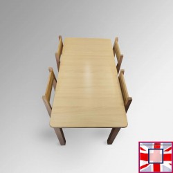 Kids Activity Table & Wood Chairs Set - Children's School Furniture ( Beechwood)  for sale online in UK