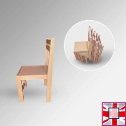 Kids Activity Table & Wood Chairs Set - Children's School Furniture (Red, Lime, Dark Oak, Beechwood)  for sale online in UK