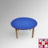 Kids Round Coloured Table - Children's Preschool Desk ( Blue)