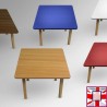 Kids Coloured Wood Table - Children's Desk for Learning & Playtime (Red, White, Blue, Walnut, Beechwood for sale online in UK
