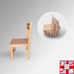 Kids Wooden Play Chair - Stackable Children's Seating for Playroom & Nursery (Ages 2 to 6 Years)