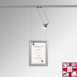 Certificate Frame Display Kit - Diploma Frame, Picture Rail & Lighting (Complete Hanging System) for sale online in UK