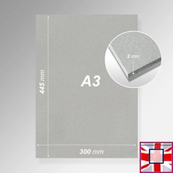 Acid-Free Grey Cardboard Sheets - 1200gsm / 2mm / 2000 micron, Extra-Thick! Low Price!  for sale online in UK