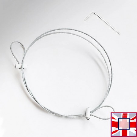 White Security Cable Loop Kit - Anti-Theft Steel Wire For Retail Displays for sale online in UK