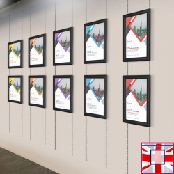 A3 Snap Frame Fixed Chain Kit, Ceiling to Floor & Wall Displays  for sale online in UK