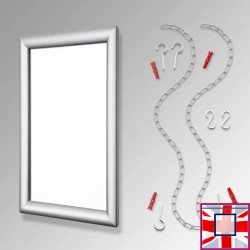 A0 Snap Frame Fixed Chain Kit, Ceiling to Floor & Wall Displays  for sale online in UK