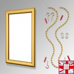 A0 Snap Frame Fixed Chain Kit, Ceiling to Floor & Wall Displays  for sale online in UK