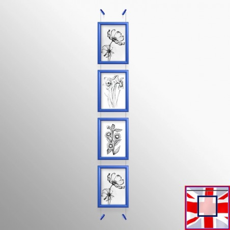 Blue Snap Frame & Wall Cables Kit A4  for sale online in UK
